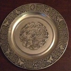 Vintage 1976 mother day plate